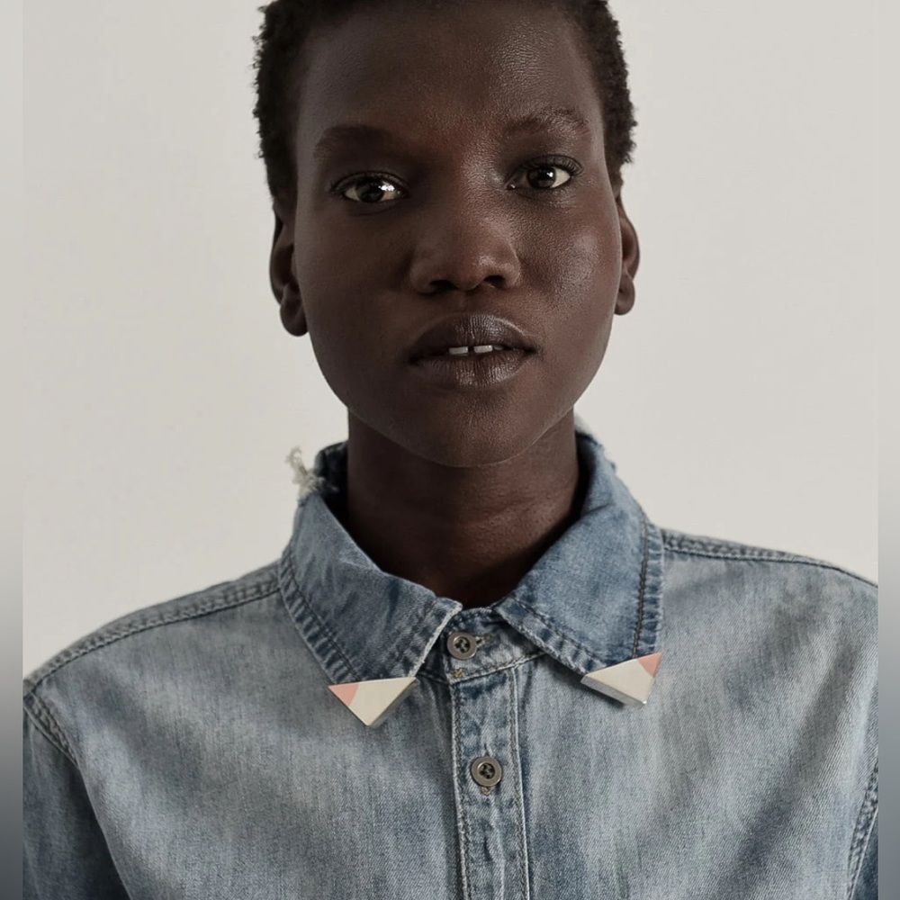 Anthropologie El Rancho Collar Tips - SOLID Rose Gold NWT